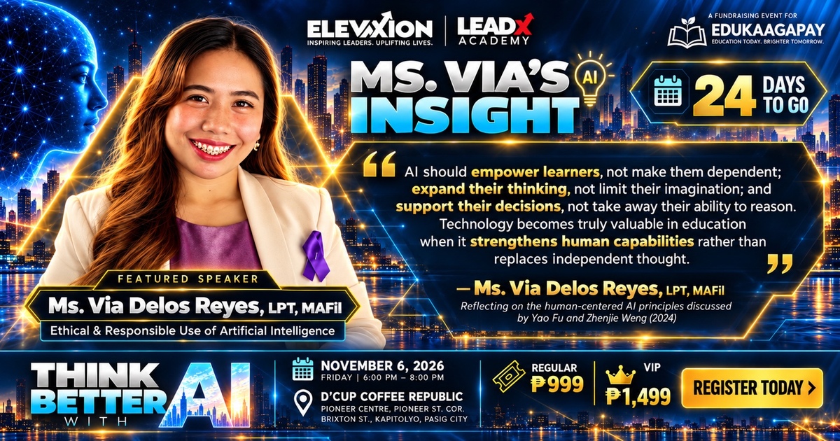 Via Delos Reyes shares her insight on human-centered AI: 24 days to go